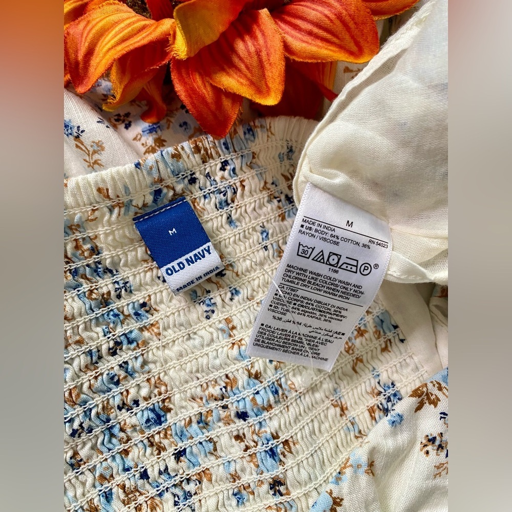 🦋B2G1🦋OLD NAVY Floral Cap Sleeve Fit & Flare Dress | MEDIUM - Picture 8 of 9